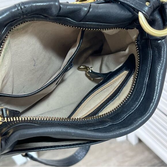 Brahmin Vintage Black Leather Crossbody Handbag Purse - Picture 7 of 14